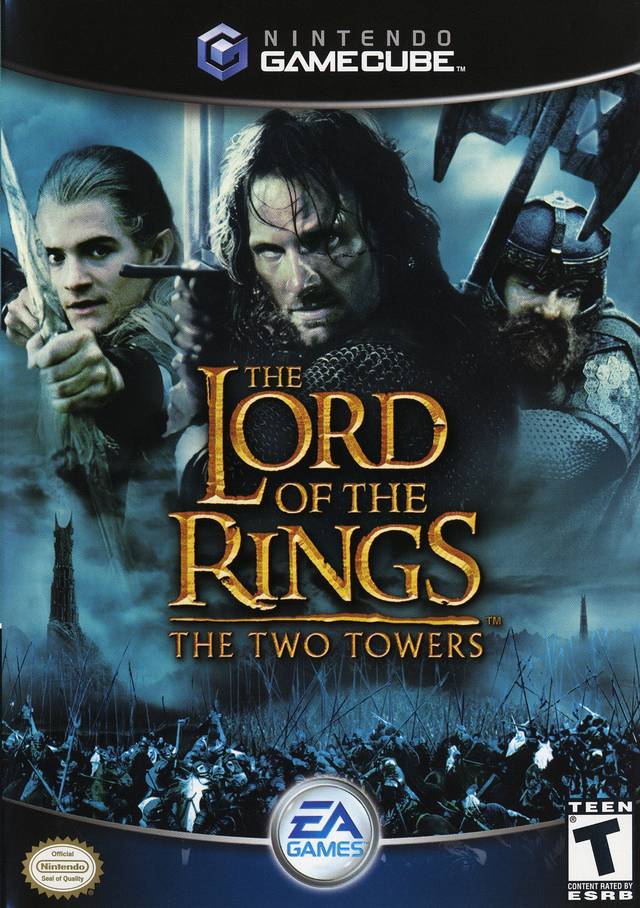 Portada del videojuego The Lord of the Rings: The Two Towers para Nintendo GameCube.