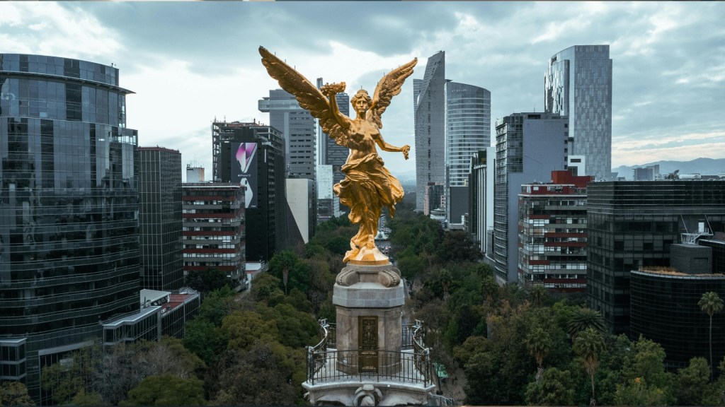 Ángel de la Independencia en la Ciudad de México capital mexicana 
