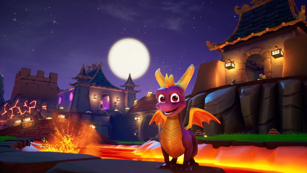 Imagen de videojuego Spyro que es remasterizado 