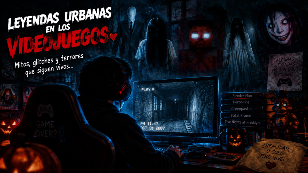 Imagen generada con Inteligencias Artificial sobre las leyendas Urbanas de los videojuegos